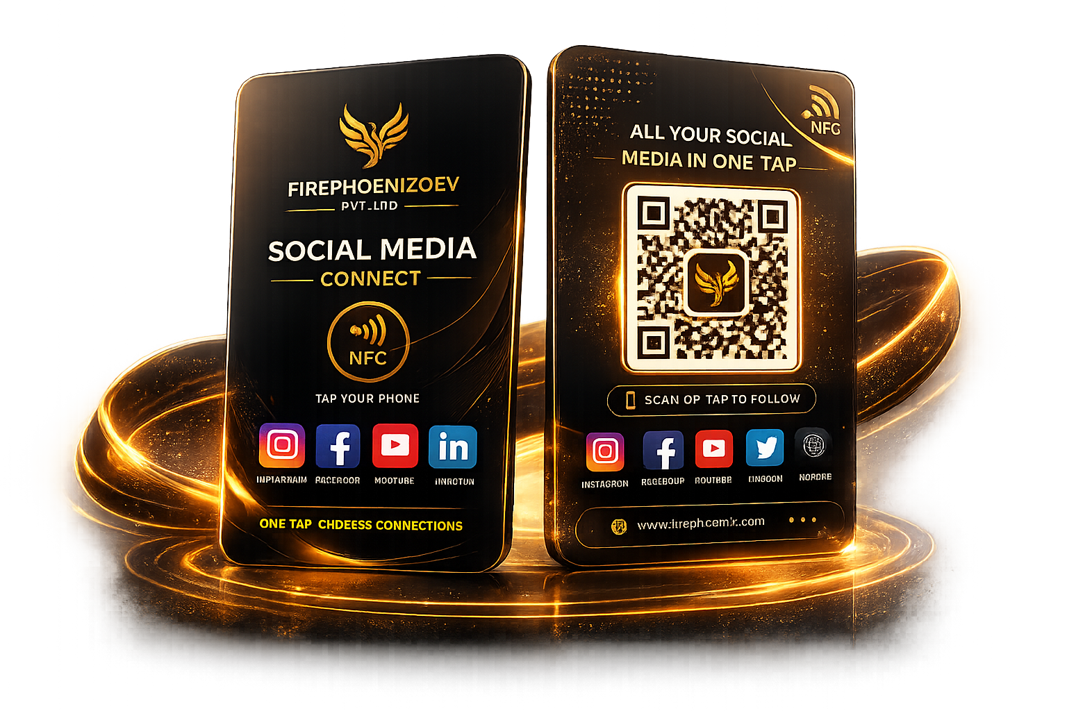 Premium Digital Visiting Cards with NFC — social media showcase
